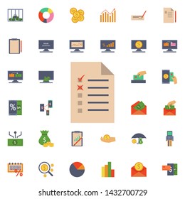 Check-in form icon. Universal set of banking for website design and development, app development