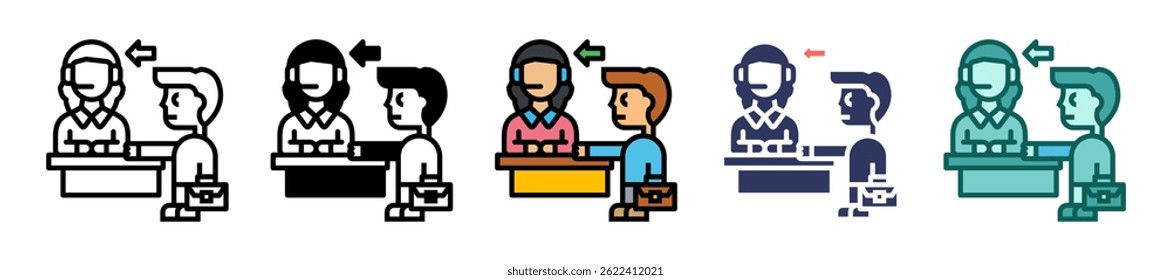 Ícone de Check-in - Ilustração de Vários Vetores