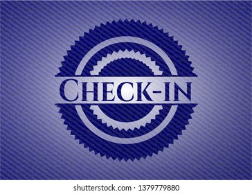 Check-in with jean texture