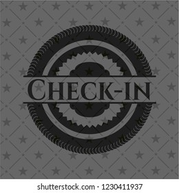 Check-in realistic dark emblem