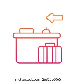 Check-In Vektorsymbol Vektorsymbol Konzept Stockgrafik