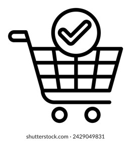 Checkin Vector Line Icon Design