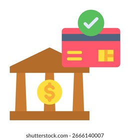 Checking Account Icon Flat Design Vector Illustration