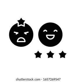Überprüfen Sie die Antworten schwarze Symbol, Concept Illustration, Vektorillustration flach Symbol, Glyphzeichen.