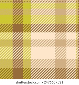 Checking background texture tartan, oktoberfest seamless plaid textile. Canadian fabric pattern check vector in orange and blanched almond colors.
