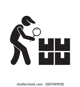 Markierungssymbol. Vektorgrafik und Glyphe