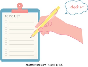 checking a to do list