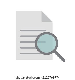 Checking documents. Researching business documents. Editable vectors.