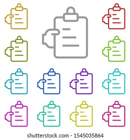 Checking, facture multi color icon. Simple thin line, outline vector of project management icons for ui and ux, website or mobile application