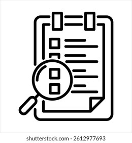 Checking Line Icon Vector Illustration