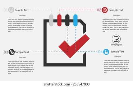 Checking List Four Options Infographics