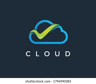 Checking logo template design on clean background,vector