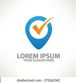 Checking logo template design on clean background,vector