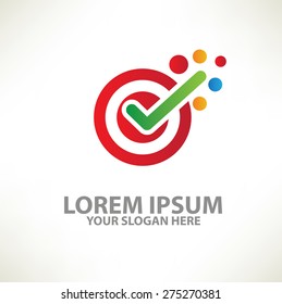 Checking logo template design on clean background,vector