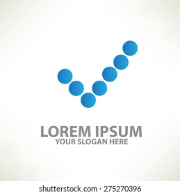Checking logo template design on clean background,vector