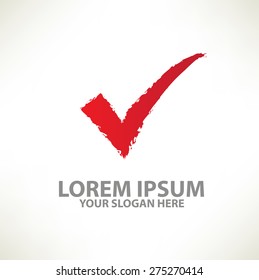 Checking logo template design on clean background,vector