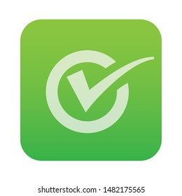 Checking mark button vector icon design