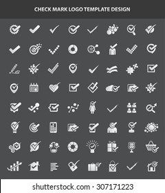 Checking mark,logo template, icon set,clean vector