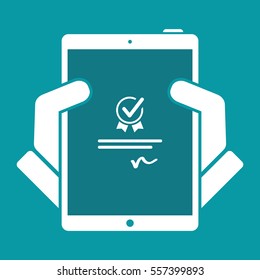 Checking official document - Vector web icon