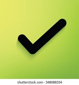 Checking on green background,clean vector