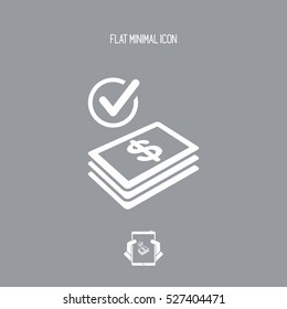 Checking payment icon - Dollars