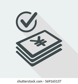 Checking payment icon - Euro