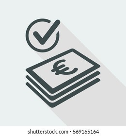 Checking payment icon - Euro