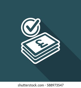 Checking payment icon - Sterling