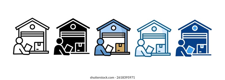 Verificando Produtos Ícone Definir Coleção de Vários Estilos