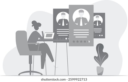Checking Profile on Laptop Desk