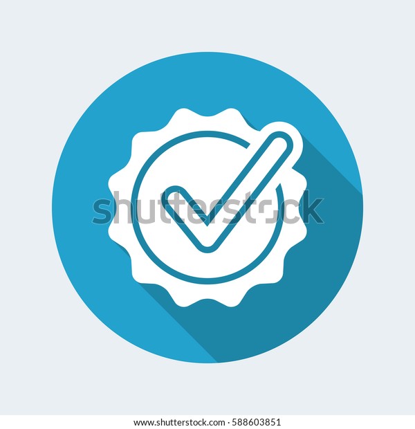 Checking Quality Symbol Icon Stock Vector (Royalty Free) 588603851