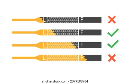 Checking and read oil dipstick in vehicle icon on white background. Vector icon