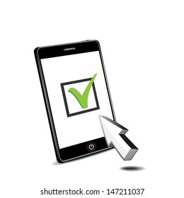 checking with smart phone