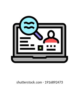 checking status allowance color icon vector. checking status allowance sign. isolated symbol illustration
