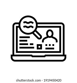 checking status allowance line icon vector. checking status allowance sign. isolated contour symbol black illustration