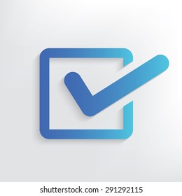 Checking symbol design,clean vector