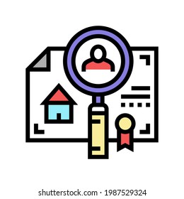 Checking Tenant Recommendations Color Icon Vector. Checking Tenant Recommendations Sign. Isolated Symbol Illustration