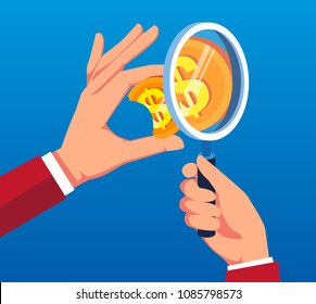 Checking a Torn Coin with a Magnifying Glass