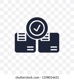 Checking transparent icon. Checking symbol design from Delivery and logistic collection.