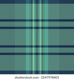 Verificando a textura do tecido vetorial, fundo básico verificar têxtil. Top tartan xadrez padrão sem emenda na paleta de cores verdes e escuras.