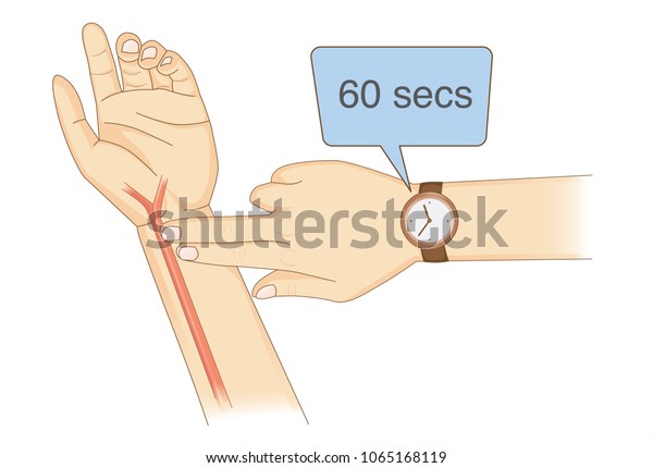 Checking Your Heart Rate Manually Place Stock Vector Royalty Free checking-your-heart-rate-manually-place-stock-vector-royalty-free