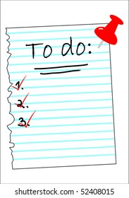 A checklist with all boxes ticked, vector illustration