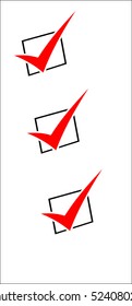 A checklist with all boxes ticked, vector illustration