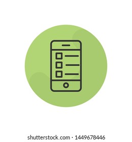 Checklist App Vector Illustration, outline sign.