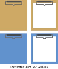 Lista de comprobación, conjunto de ilustraciones de color de encuadernador