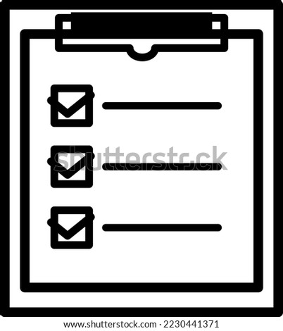 Checklist binder illustration black simple