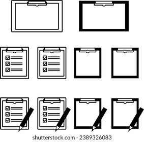 Checklist Binder Pencil Monochrome Set
