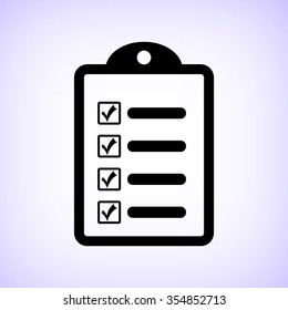 checklist -  black vector icon