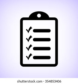 checklist -  black vector icon