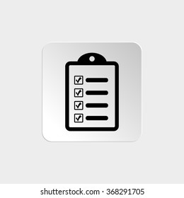 checklist  - black vector icon